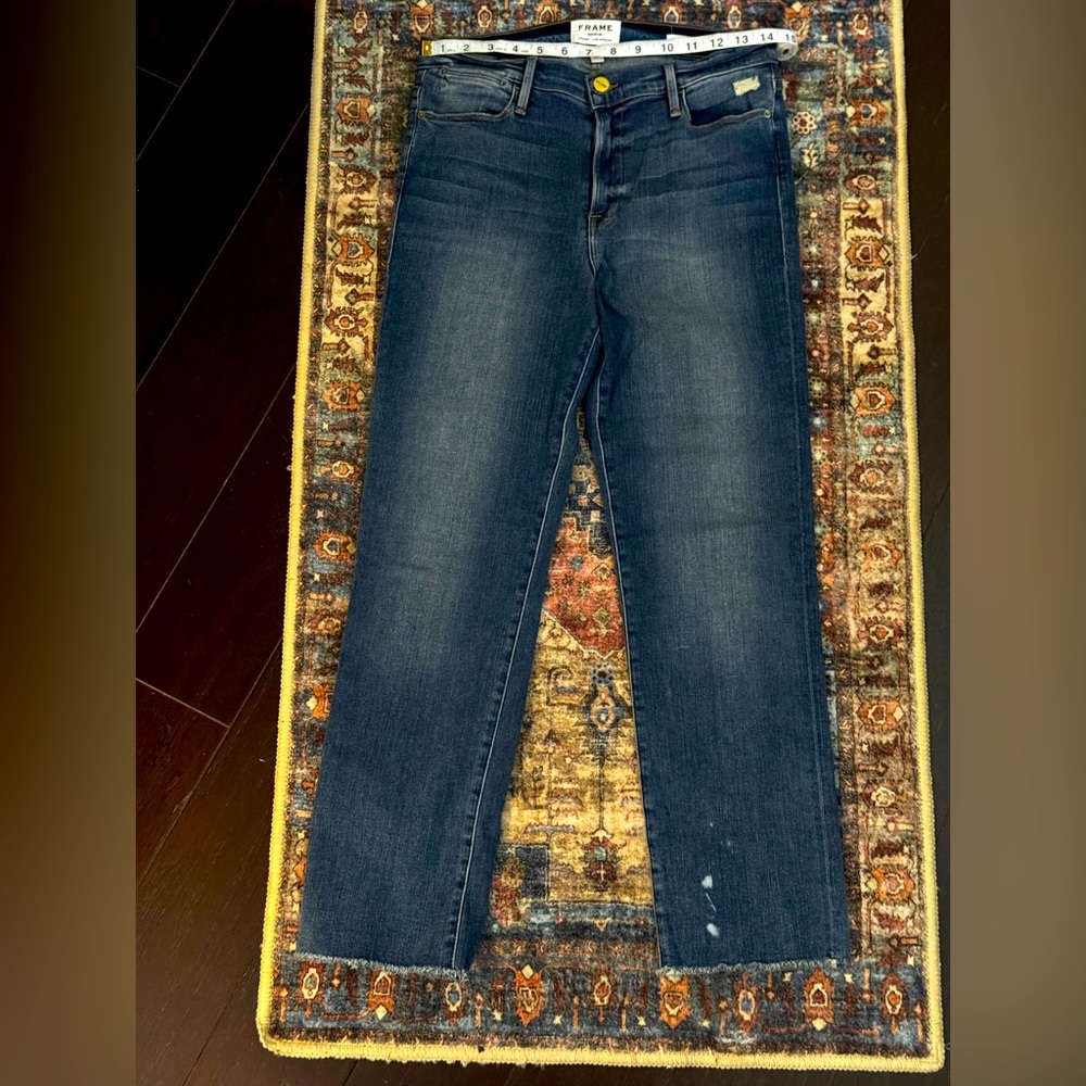 Women's FRAME DENIUM HIGH STRAIGHT JEANS SZ 30. EUC. NON-SMOKING HOME.